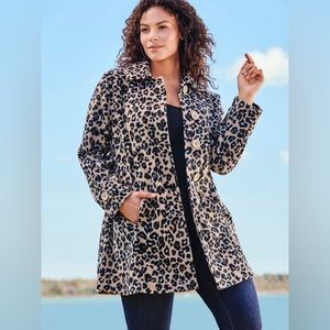 Roaman’s Animal Print Fleece Jacket